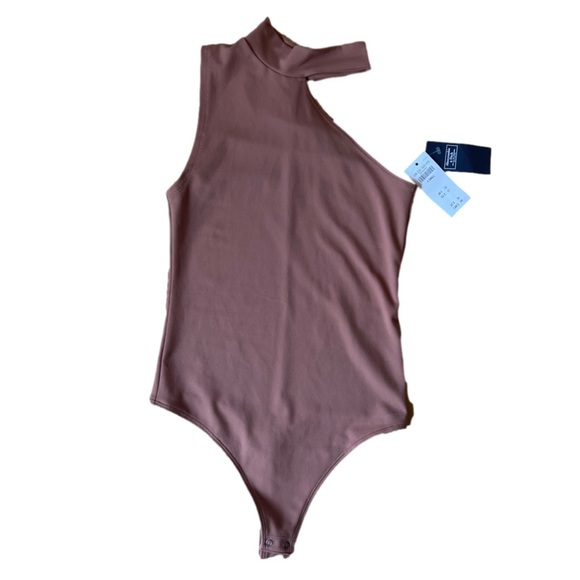 Abercrombie & Fitch Tops - NWT Abercrombie & Fitch Soft A&F High Neck Asymmetrical Cut Out Bodysuit Size XS